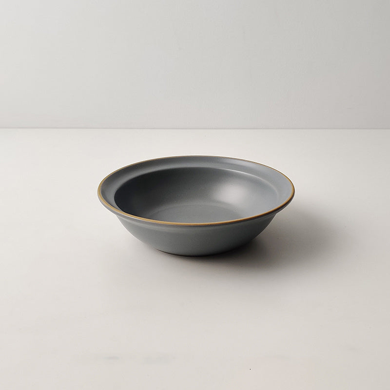 Set vaisselle porcelaine japonaise grise