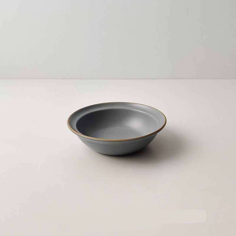Set vaisselle porcelaine japonaise grise