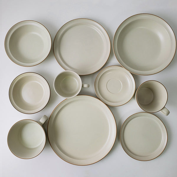 Set vaisselle porcelaine japonaise Beige