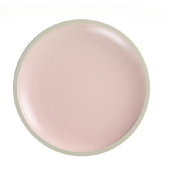 Assiette porcelaine rose