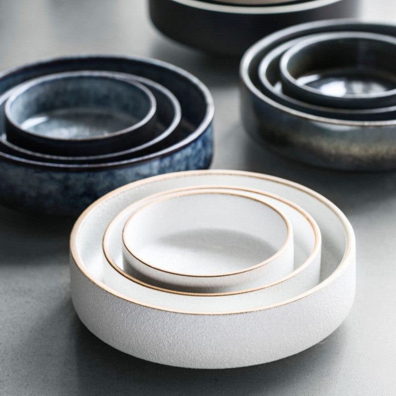 Bols en porcelaine bleu gris