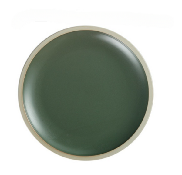 Assiette porcelaine verte