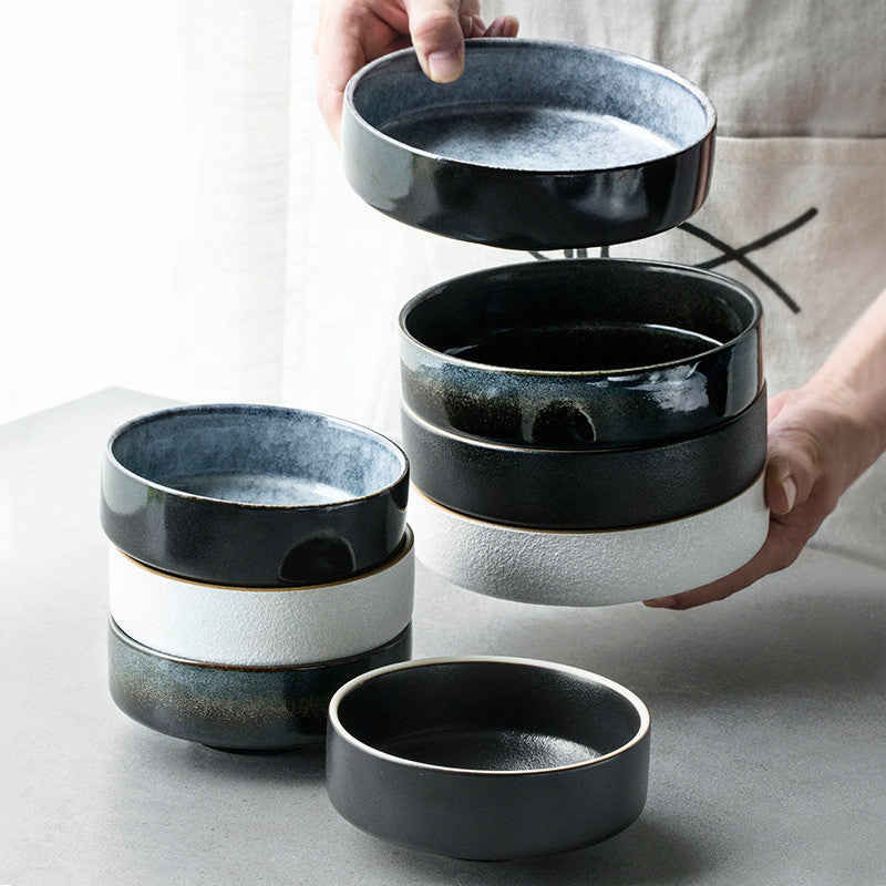 Bols en porcelaine bleu gris